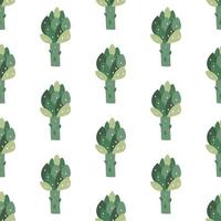 Artichoke geometric seamless pattern. Hand drawn vegetables on white background. Minimalist design for fabric, kitchen textile, wrapping paper vector