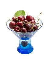 Sweet ripe cherry isolated on white background photo