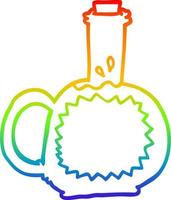 rainbow gradient line drawing cartoon syrup vector