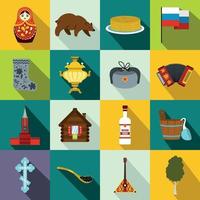 Russia flat icons