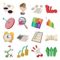 Business planning icons set vector