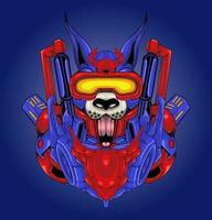 Mecha cat robot illustration vector