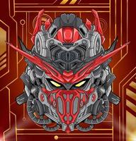 Vector of futuristic robot head illustration