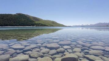 Timelapse clear stone pebble and clean water video