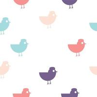 Chickens  doodle seamless pattern Design vector