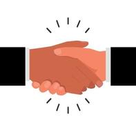 Two businessman shaking hand agreement business partners concept