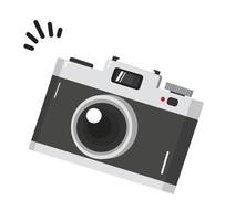 Digital camera on isolated background vector