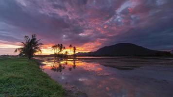 Timelapse sunrise cloudy morning video