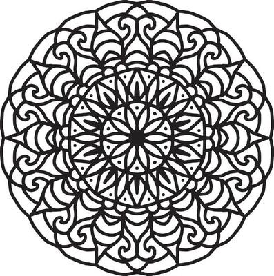 Flower Mandala pattern. Decorative circle ornament in ethnic oriental style.