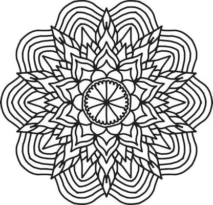 Flower Mandala pattern. Decorative circle ornament in ethnic oriental style.