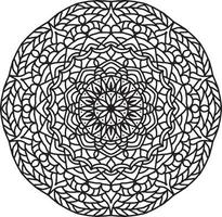 Flower Mandala pattern. Decorative circle ornament in ethnic oriental style. vector