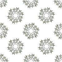 Seamless background with wreaths of green branches. Endless pattern for your design. vector