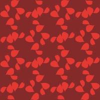 Seamless pattern with vertical red leaves on brown background. Endless background for your design. vector