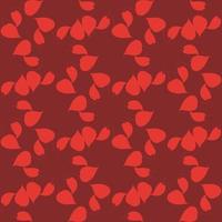 Seamless pattern with vertical red leaves on brown background. Endless background for your design. vector