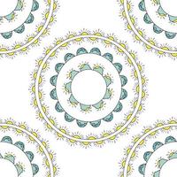 Seamless background with sun and clouds. Endless pattern for your design. vector