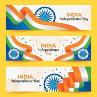India Independence Day Banner Collection vector