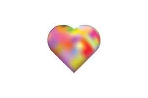 colorful blur heart icon vector