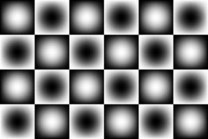 abstract black and white chessboard with circle blur vector