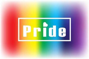 LGBTQ Pride Month. Vector illustration. White paper label on liquid rainbow background. LGBT event banner design.