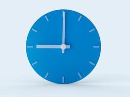 Minimal Good morning or night time with 9 O clock on light pastel background 3d illustration photo