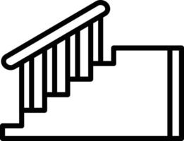 icono de línea de vector de escaleras