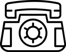 Telephone Vector Line Icon