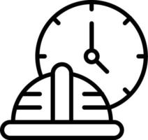 icono de línea de vector de horas de trabajo