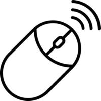 Computer Mouse Vector Line Icon