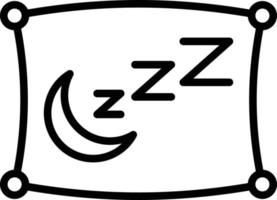 icono de línea de vector de siesta