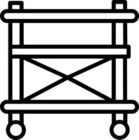 Scaffolding Vector Line Icon