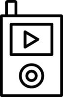Music Player Vector Line Icon
