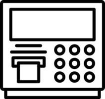 Atm Machine Vector Line Icon