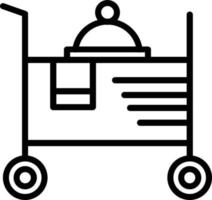 Room Service Vector Line Icon