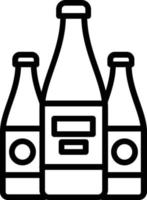 icono de línea de vector de bebidas alcohólicas