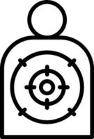 Shooting Target  Vector Line Icon