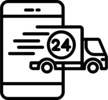 Online Delivery Vector Line icon