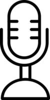 Microphone  Vector Line Icon