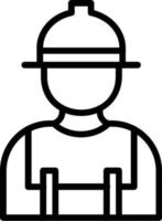 Worker Vector Line Icon