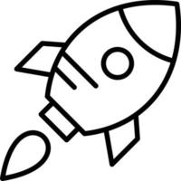 Rocket Vector Line Icon