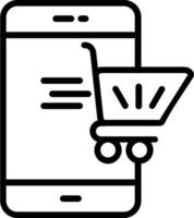 Online Shoping Vector Line icon