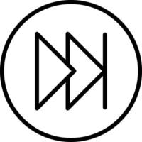 Fast Forward Vector Line Icon