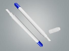 Ink remover pen, Correction pen on isolated background hand writing mistakes 3d illustration photo