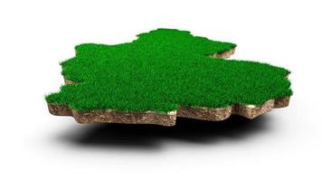 Madinah Map soil land geology cross section with green grass and Rock ground texture 3d illustration photo