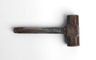 Iron Hammer Top view isolated on white Background photo