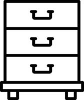 Filing Cabinet Vector Line Icon