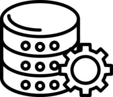 Data Management Vector Line Icon