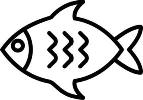 Fish Vector Line icon
