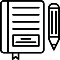 Notebook Vector Line Icon