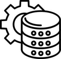 Data Management Vector Line Icon