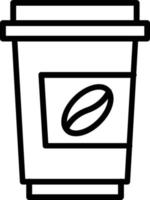 Coffee Cup Vector Line Icon